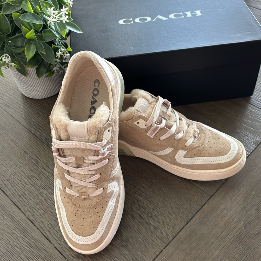 Coach CitySole Court Suede Sneakers W Size 9 Oat